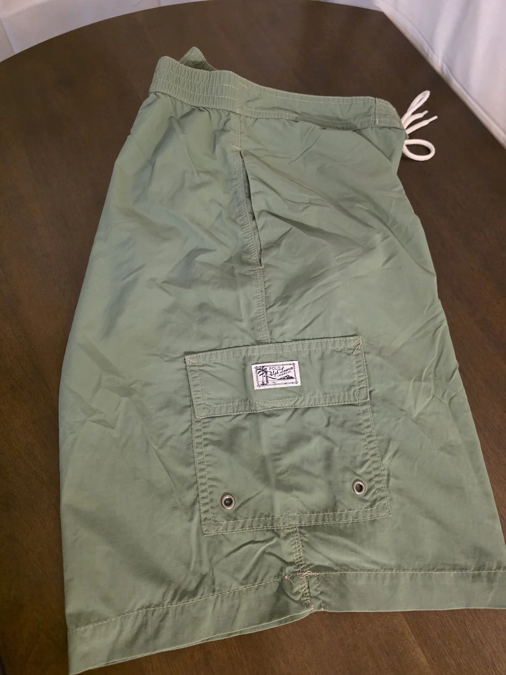 Polo by Ralph Lauren Vintage Olive Green Swim Shorts Sz XL